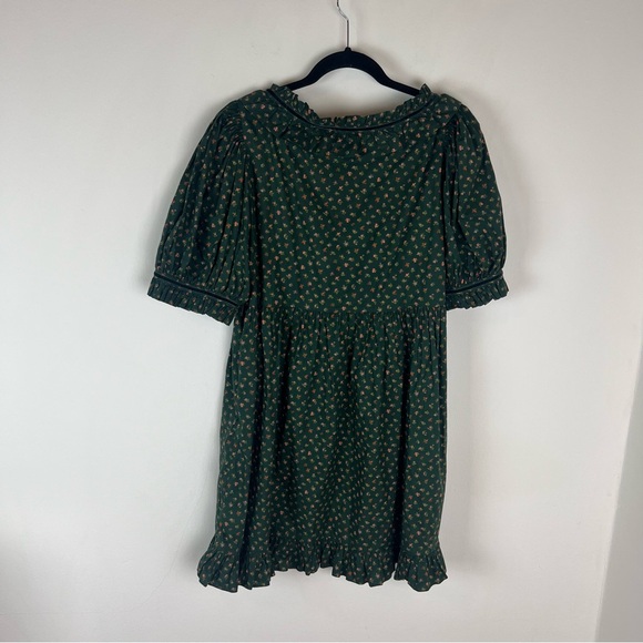 Doen Marcela Floral Puff Sleeve Dress Forest Parc Monceau Size XL Organic Cotton - Picture 5 of 7